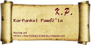 Karfunkel Paméla névjegykártya
